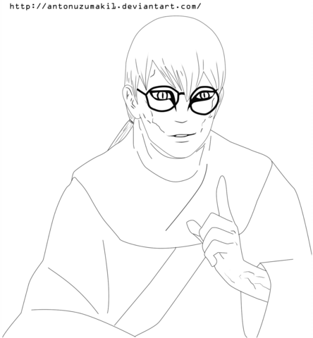 Kabuto Yakushi Coloring Page